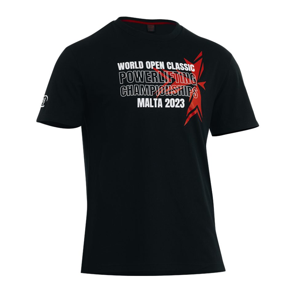 Polera del MUNDIAL POWERLIFTING CLASSIC MALTA 2023