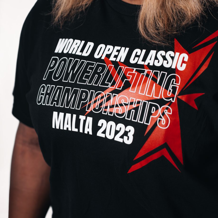 Polera del MUNDIAL POWERLIFTING CLASSIC MALTA 2023