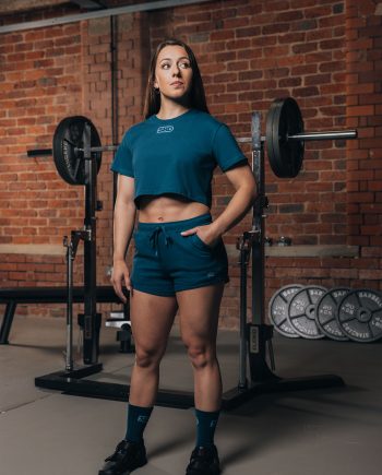 CROP TOP SBD REFLECT AZUL/TEAL